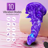 8 Inch One Button Control 10 Vibration Modes Alien Dildo Vibrator