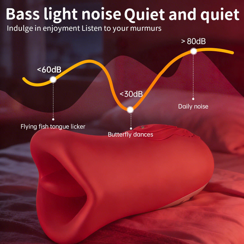 Flying fish tongue licker Real oral Licking shocking biting vibrator