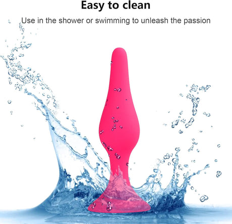 Silicone Anal Plugs Anal Sex Training Kit for Women Male and Beginners