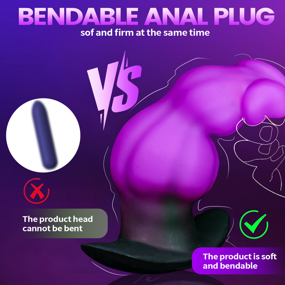 Large Vibrating Butt Plug Prostate Massager Anal Vibrator, Large Anal Plug Huge Buttplug