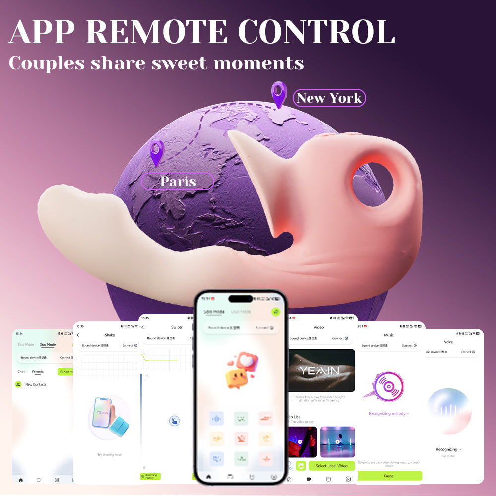 Yeain Rhapsody Clit Sucking Licking G-Spot Vibrator Dildo with APP control