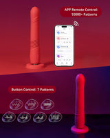 Lovense Gravity App controlled Automatic Thrusting & Vibrating Dildo