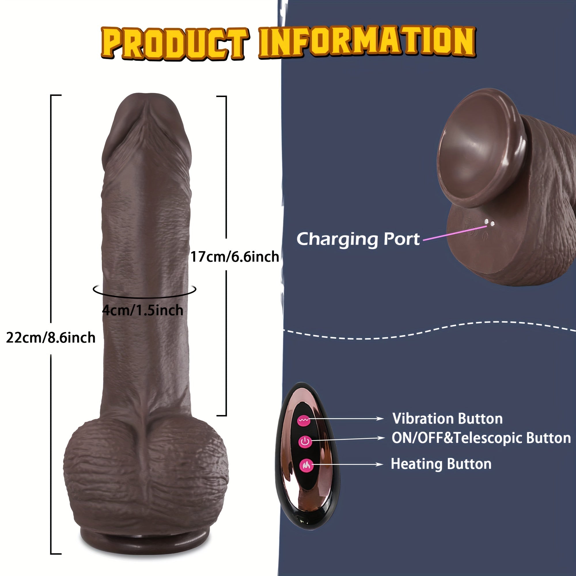 Remote Control Thrusting Dildo Vibrator For Women | Realistic Silicone, USB Rechargeable
