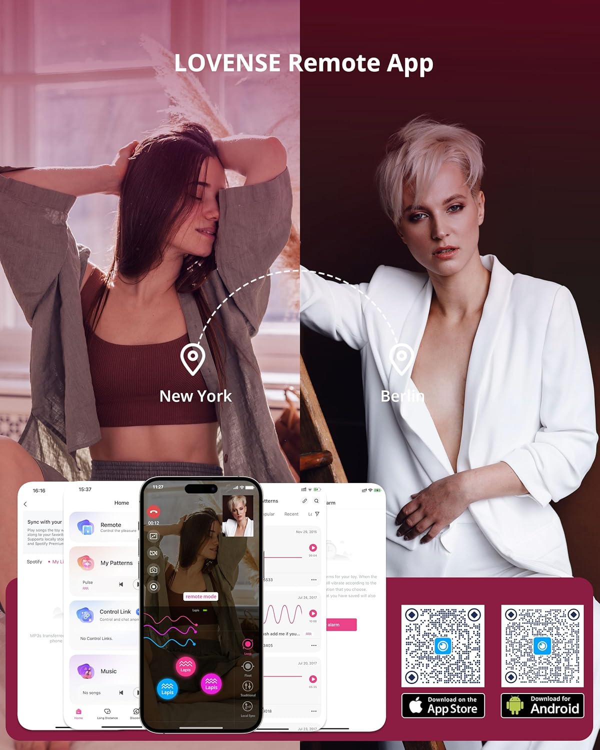 Lovense Lapis Vibrating Strapless Strap-On