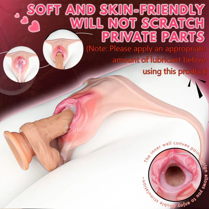 G1223 Realistic Flesh Like Silicone Fake Vagina  Perfect for BoyStyle Strap On Sex Toys