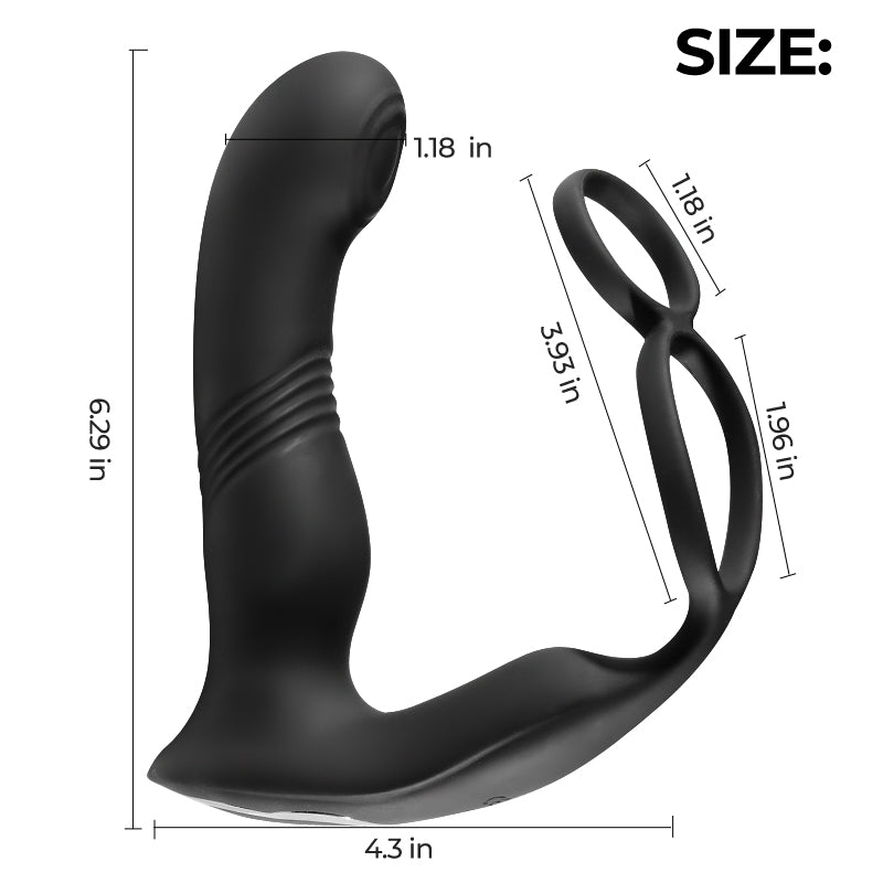 Ares Prostate Vibrator Remote Control Thrusting