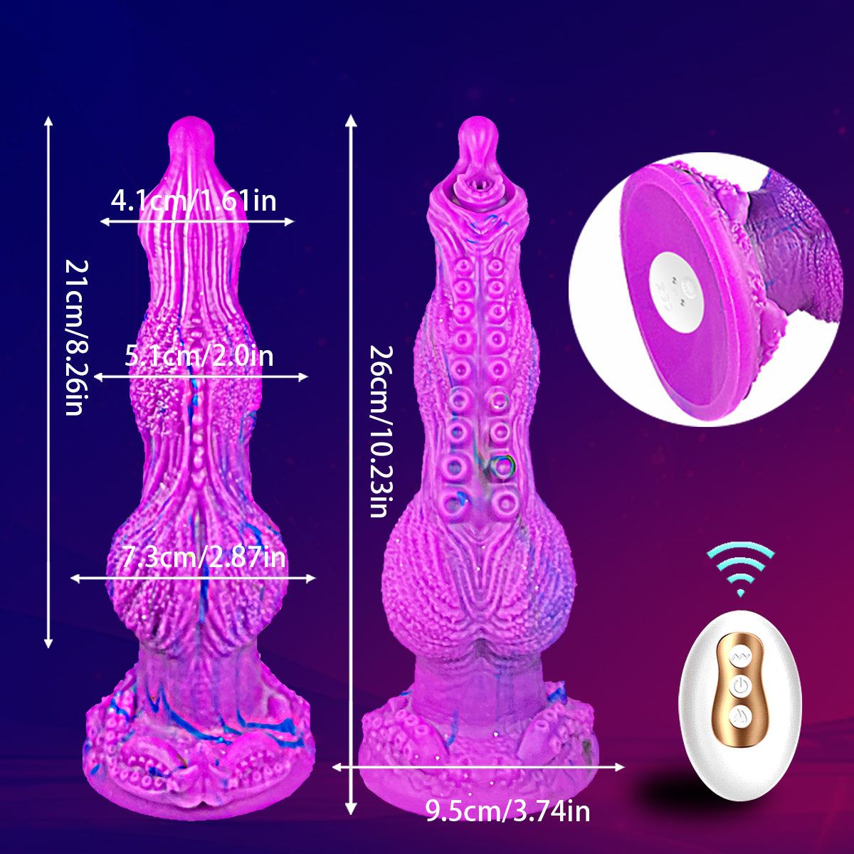 Dildo Vibrator Shock Function Sex Toy with remote control
