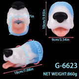 Cute Snoopy Dog-Mouth Blowjob Pocket Pussy - Fantasy Penis Massage Oral Sex Masturbator