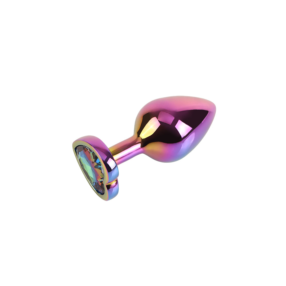 Chisa Rainbow Heart Butt Plug M 2.9In insertable