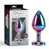 Chisa Rainbow Heart Butt Plug M 2.9In insertable