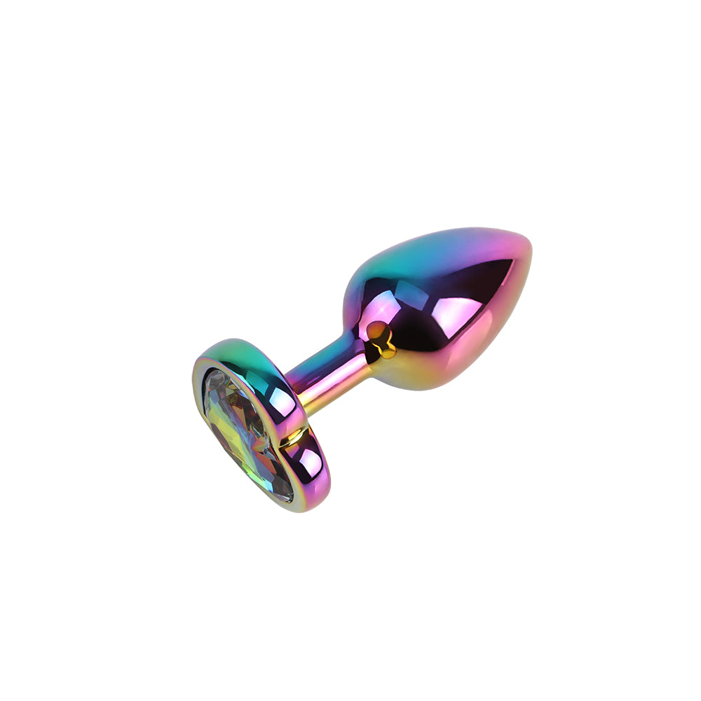 Chisa Rainbow Heart Butt Plug S 2.4IN insertable