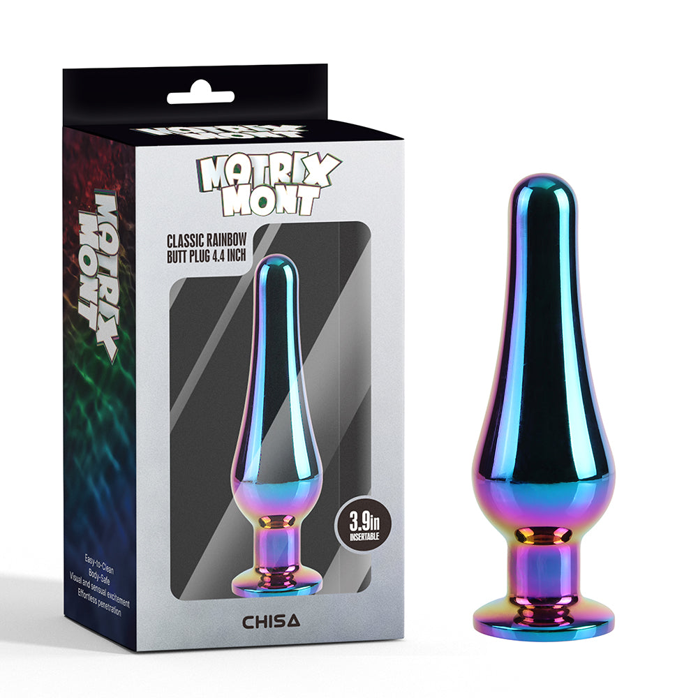 Chisa Classic Rainbow Butt Plug 4.4 Inch