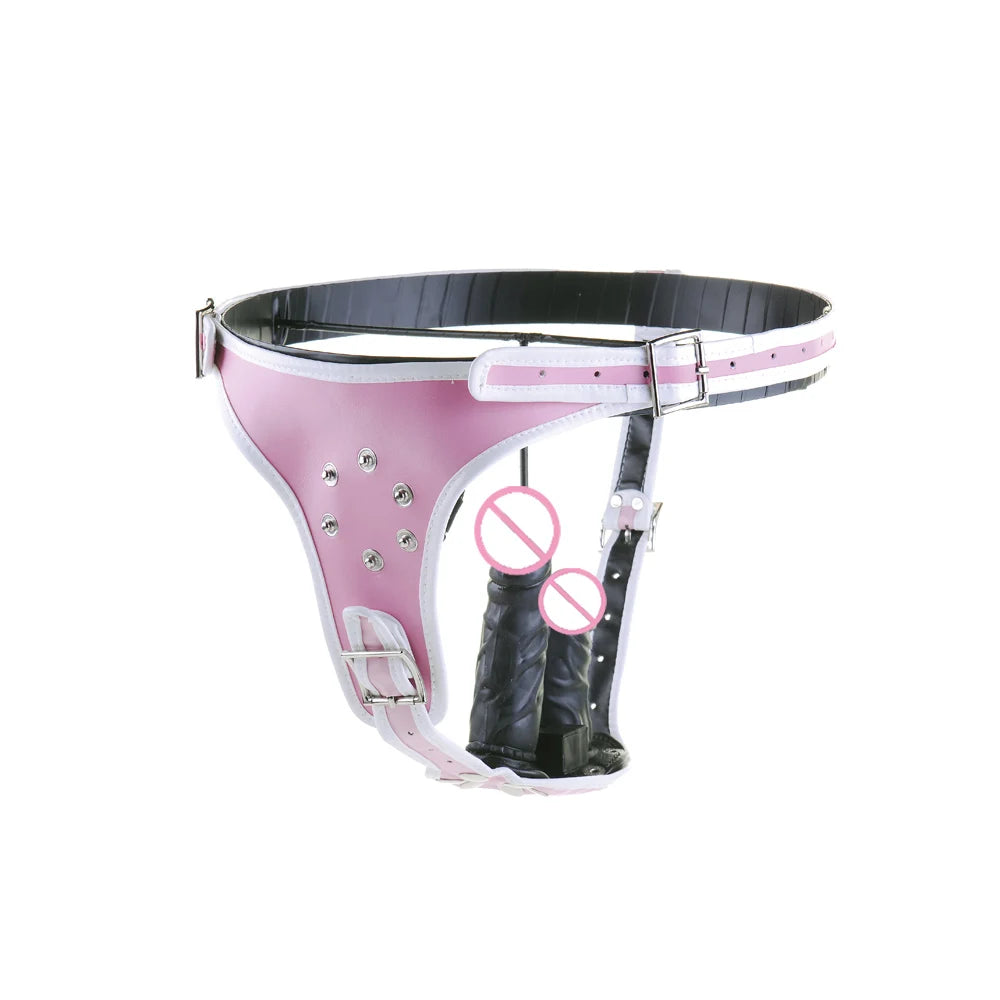 Black emperor Dildo Chastity Belt  Harness Lesbian Strapon Sex Toys