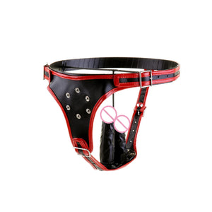 Black emperor Dildo Chastity Belt Harness Lesbian Strapon Sex ...