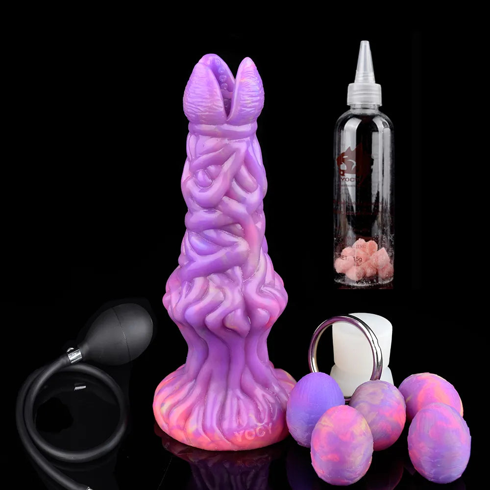 dark sex toys Glow-in-the-Dark G-Spot Vibrator – 9 Vibes & Rechargeable Fun – Kinkly Shop main image 1