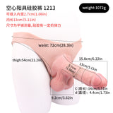 FAAK Wearable Hollow Penis Dildo Silicone Leather Pants for Men