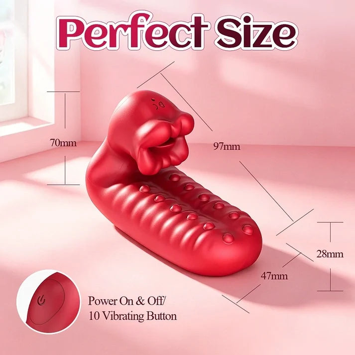 Finger Vibrator With Extra Tongue – Vibration and Licking