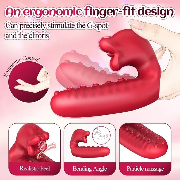 Finger Vibrator With Extra Tongue – Vibration and Licking