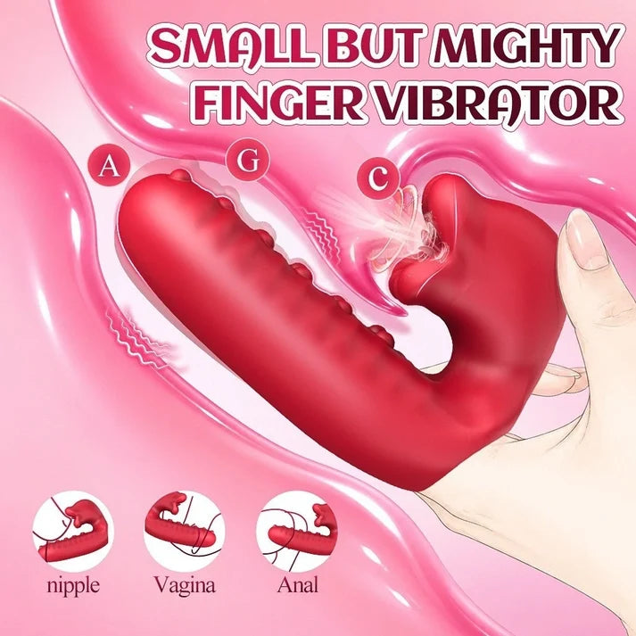 Finger Vibrator With Extra Tongue – Vibration and Licking