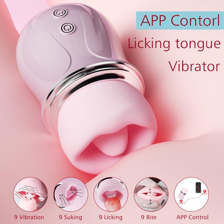 Licking Tongue clitoral Stimulator with APP control for women