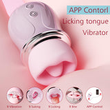 Licking Tongue clitoral Stimulator with APP control for women