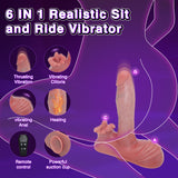 Realistic Ride On Dildo Heated Grinder Vibrator