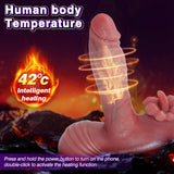 Realistic Ride On Dildo Heated Grinder Vibrator