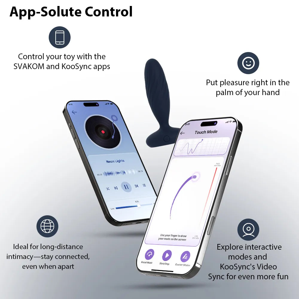SVAKOM JORDAN APP-Controlled Interactive Thrusting Anal Vibrator