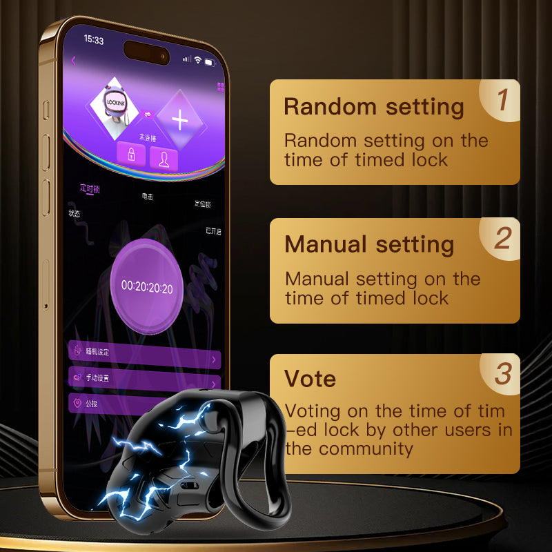 Shock App Lockink Electric Shock Cage App Smart Chastity Cage Remotely – honeysx