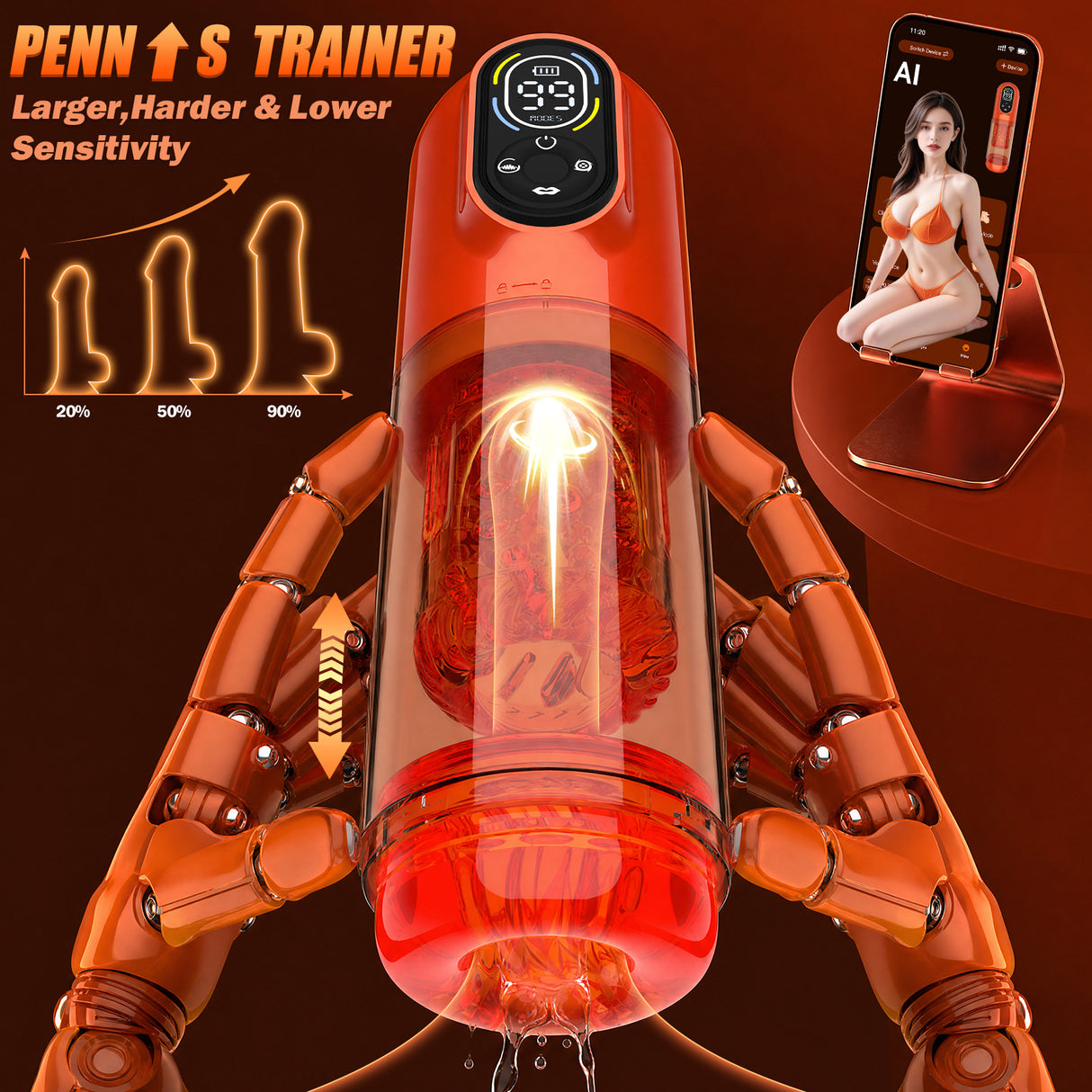 Aierle 12-in-1 Male Masturbator with APP Control