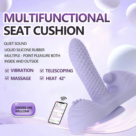 PonyBump Heated Riding Vibe with Automatic Thrusting Action Grid