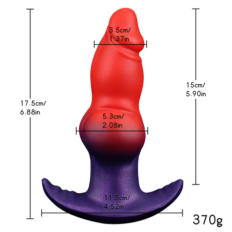 6.88 inch Wearable Butt Plug with remote control