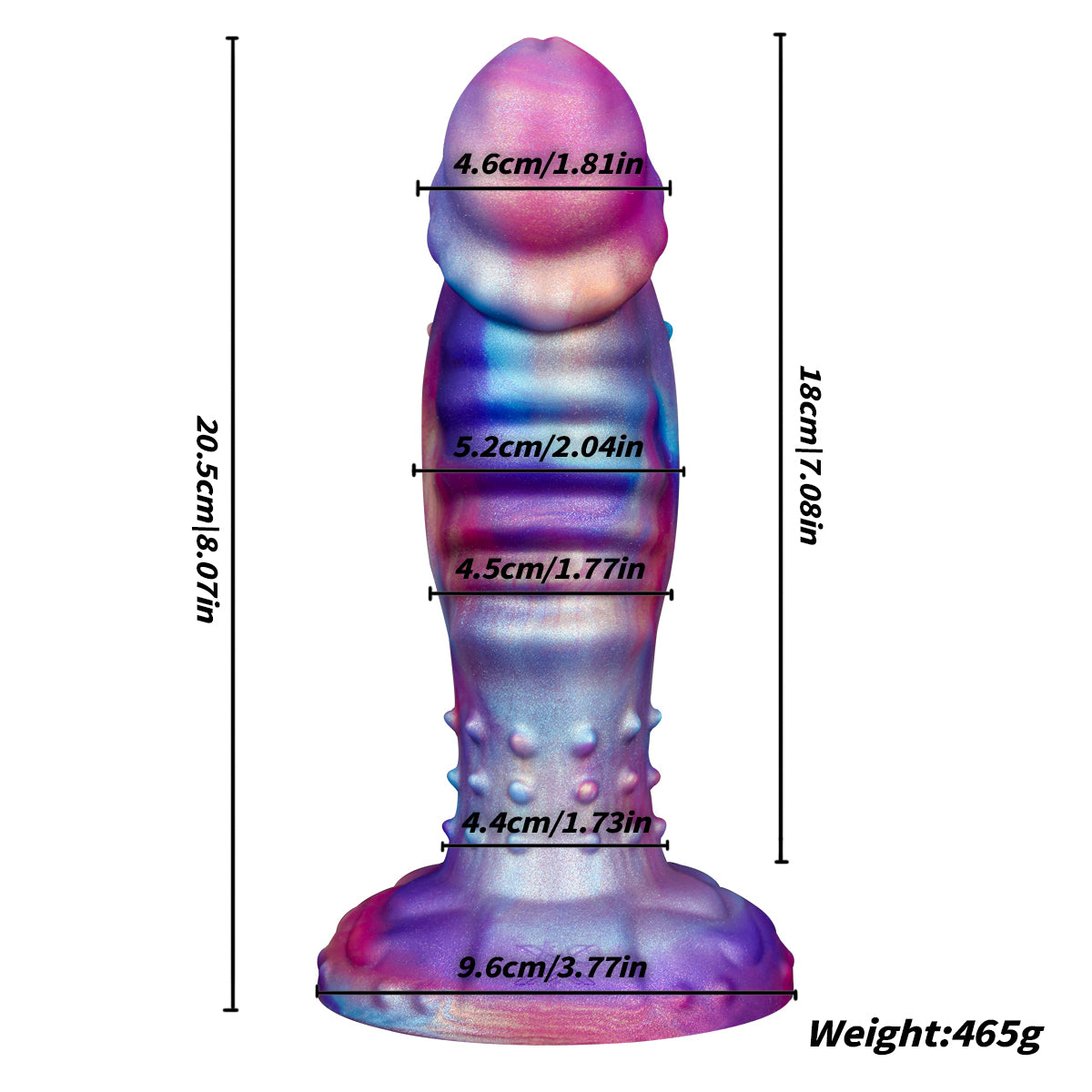 8 Inch Vibrating Fantasy Dildo Silicone Exotic Adult Toy