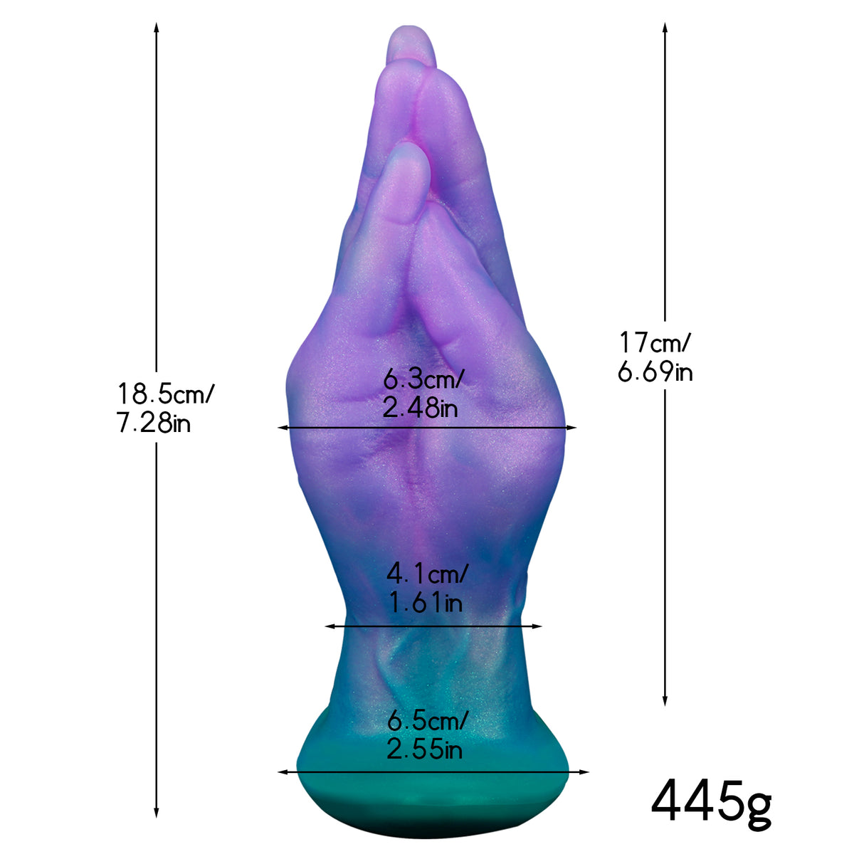 7.28-inch realistic wearable vibrating large anal plug