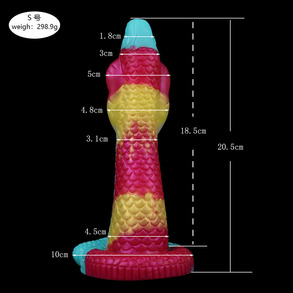 FAAK Realistic Cobra Snake Monster Dildo with strong Suction cup