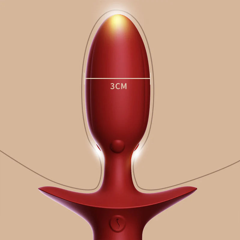 UPKO Remote control Swinging&Vibrating Anal Plug With Fox Fur Tail