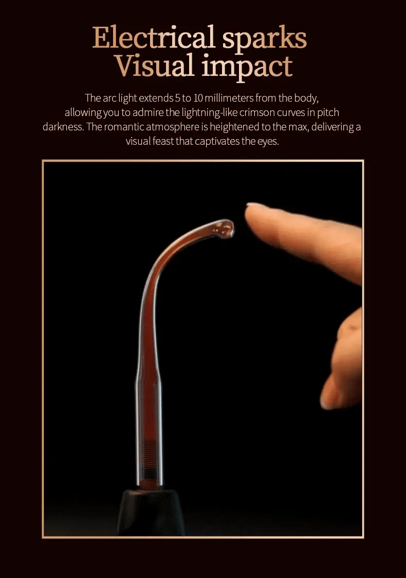 Roomfun Electric Shock Prostate Massager 5-Level E-Stim Wand with 4 Interchangeable Heads