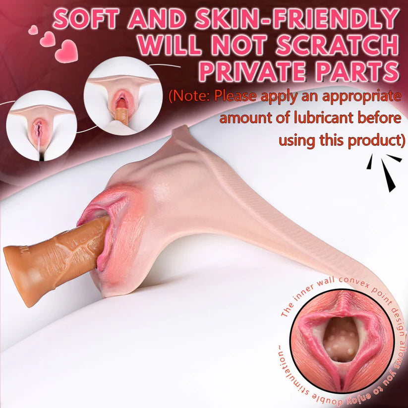 G1222 Gay Strap On Realistic Pussy Panties Life Size Vaginal Penis Massage Masturbation Toy