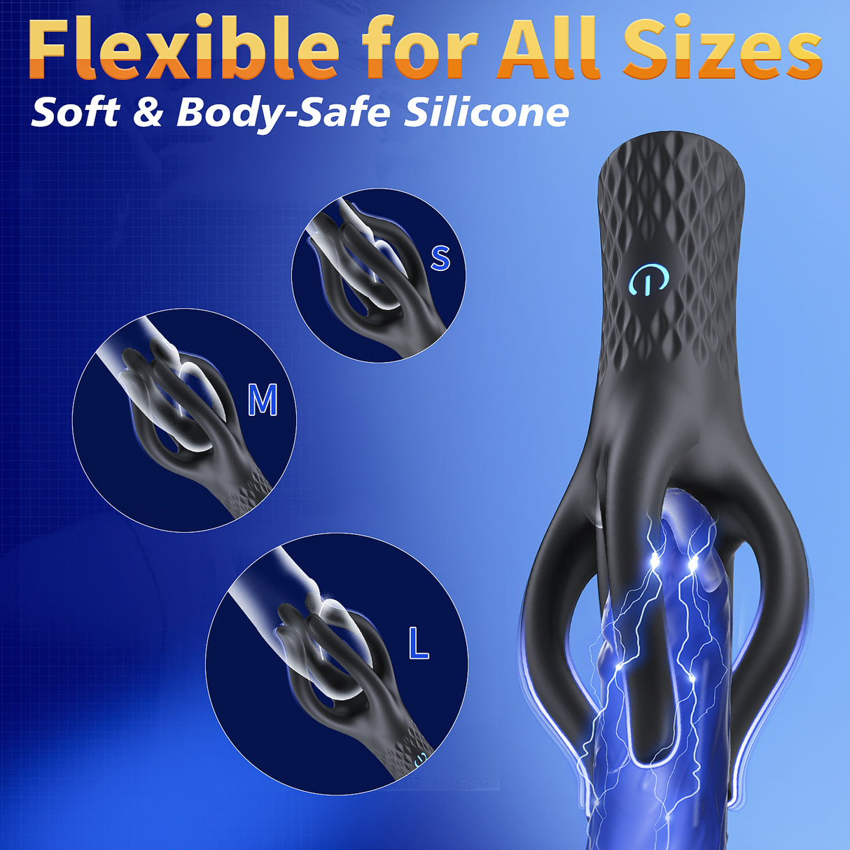 Men Glans Vibrating Tongue licking sex oral SQUIDA Masturbator