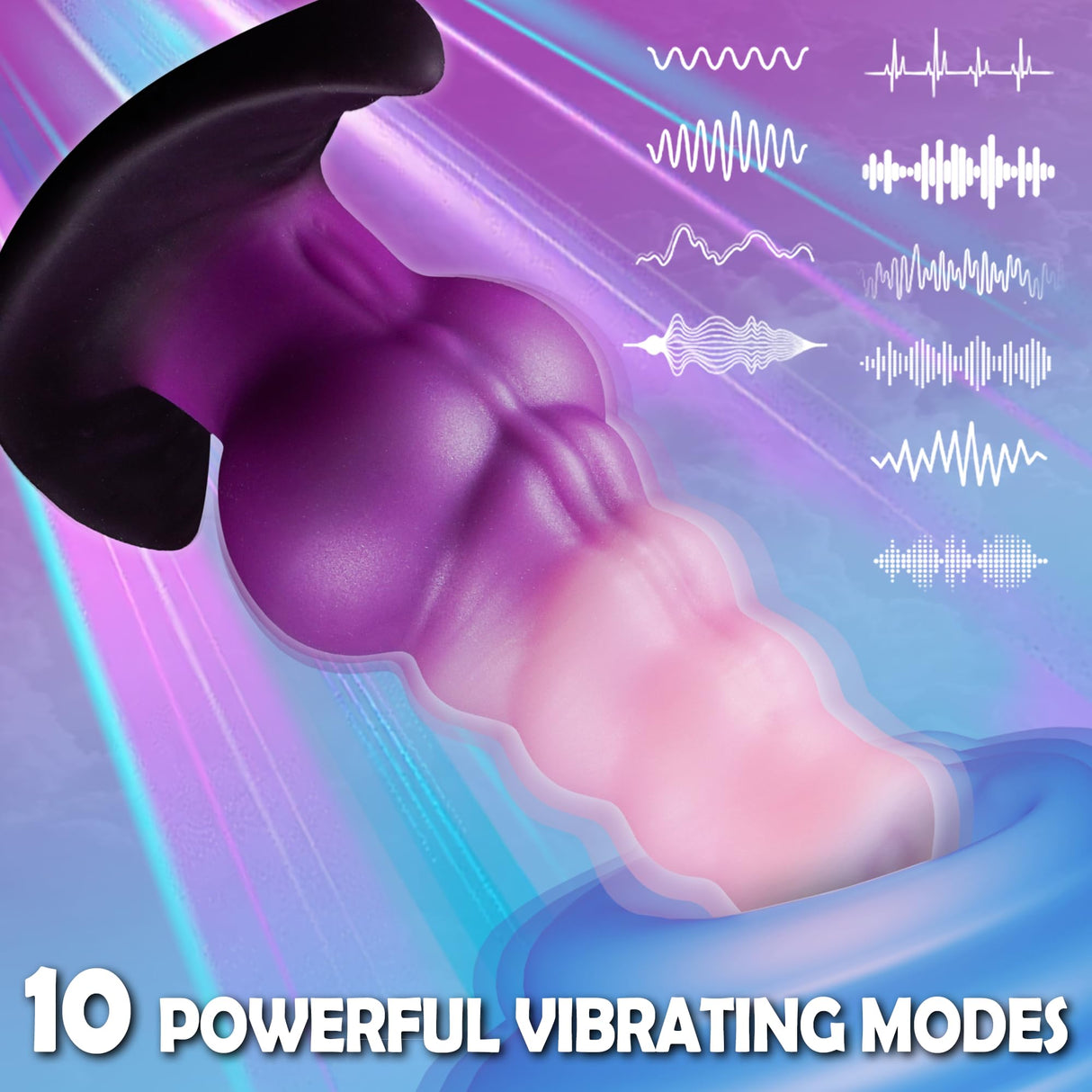 Vibrating Canine Dildo Plug with remote control