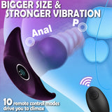 Vibrating Canine Dildo Plug with remote control