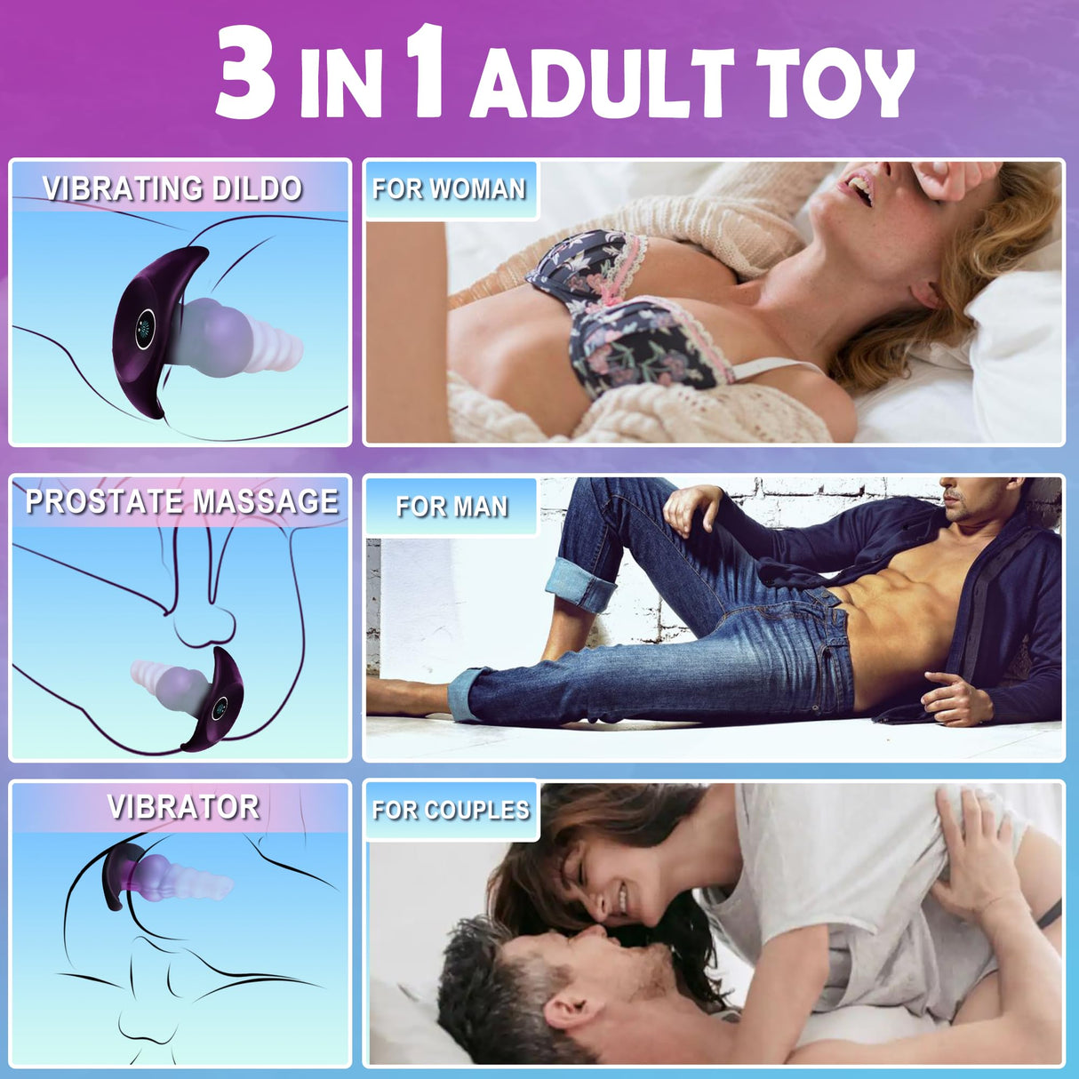 Vibrating Canine Dildo Plug with remote control