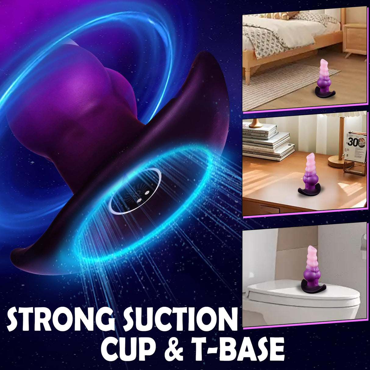 Vibrating Canine Dildo Plug with remote control