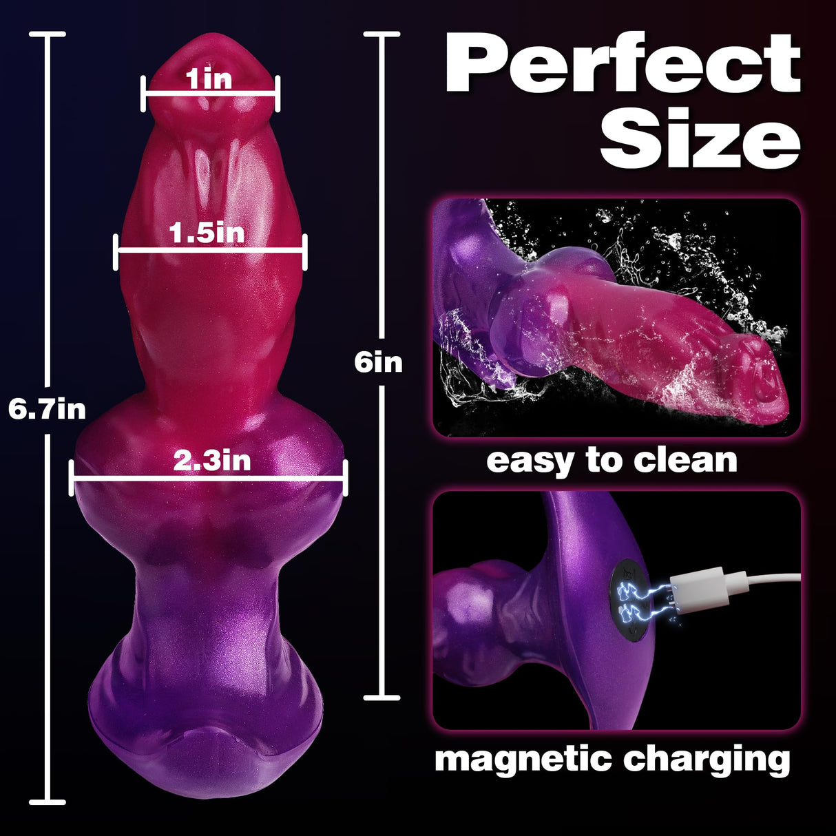 Virella 6.7 Inch App-Controlled Thrusting Prostate Massager Silicone Vibrating Butt Plug