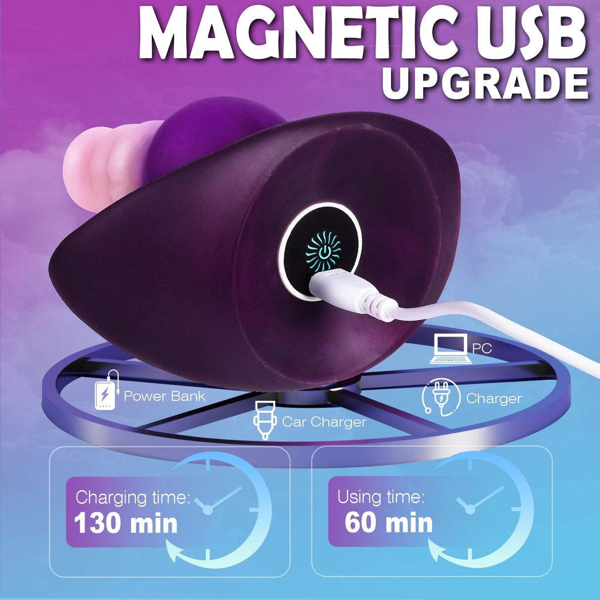 Vibrating Canine Dildo Plug with remote control