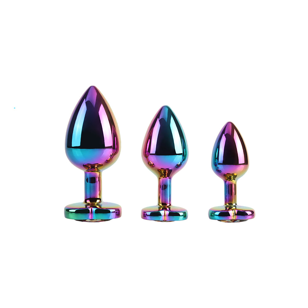 Chisa Rainbow Heart Butt Plug Set (3 Piece)