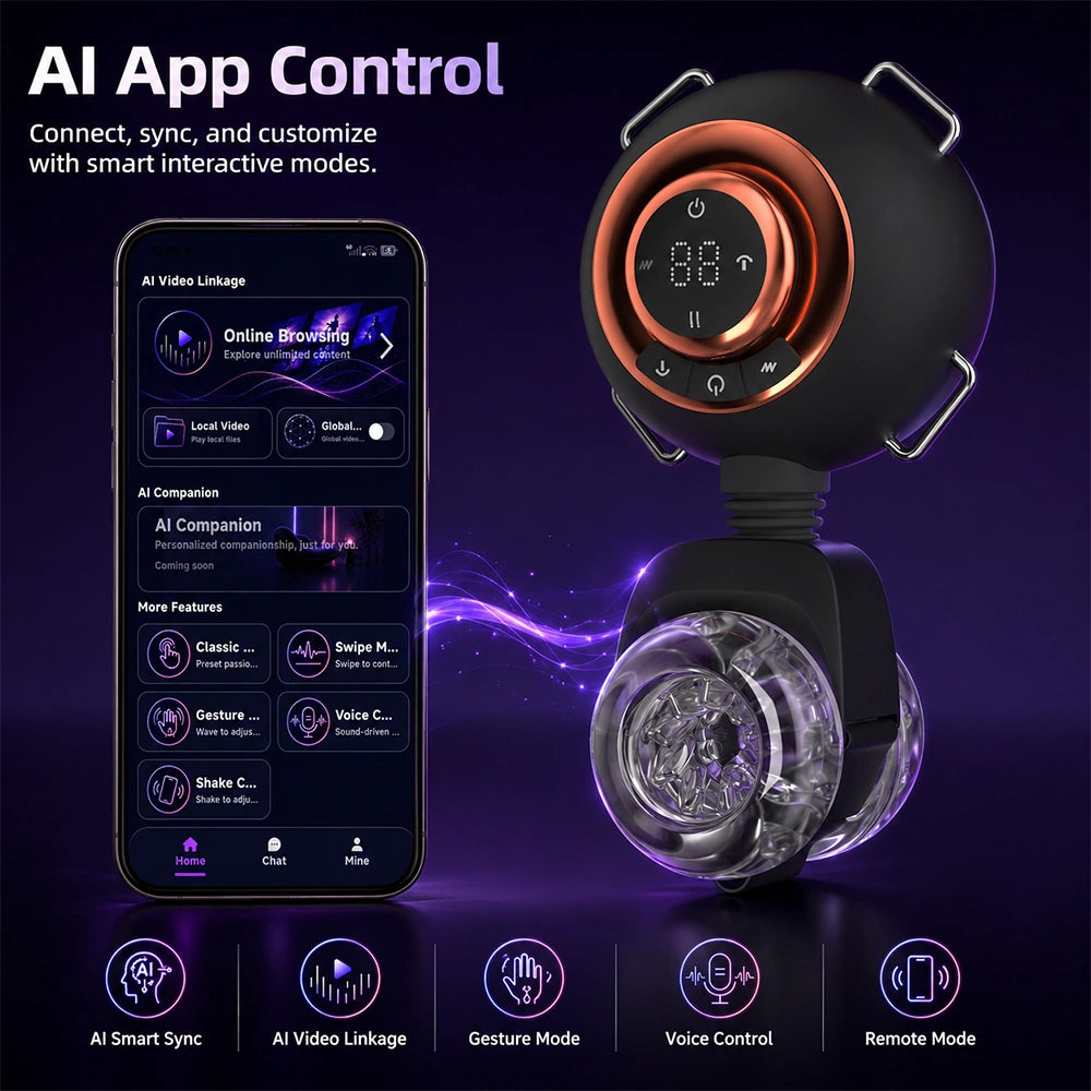 Venusfun Upgrade Wearable Belt Automatic Male Masturbator w/ AI App Control